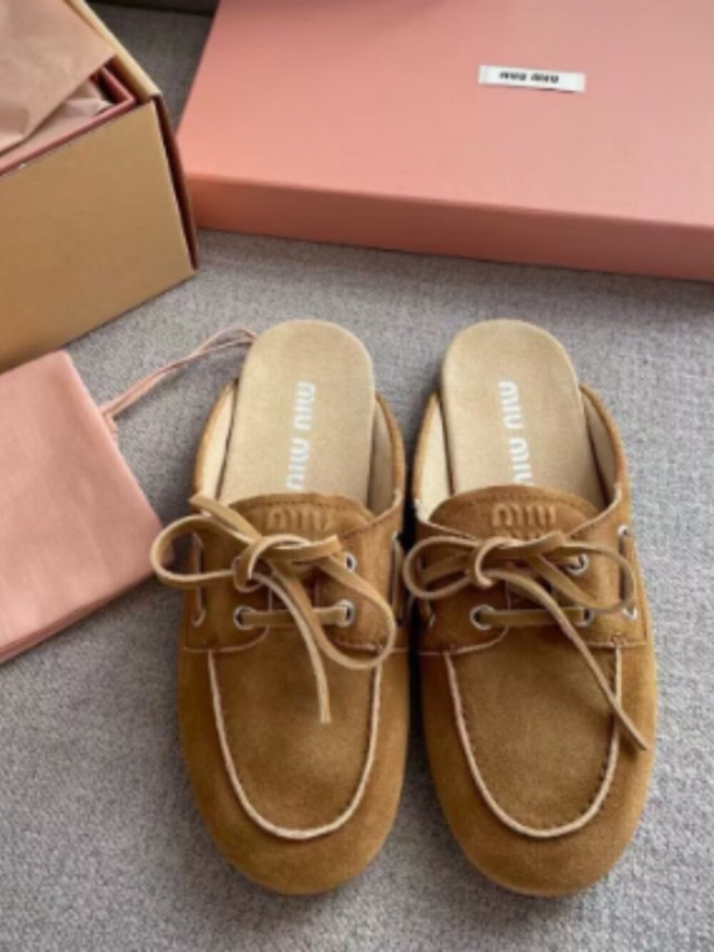 Miu Miu Suede Mule Loafers